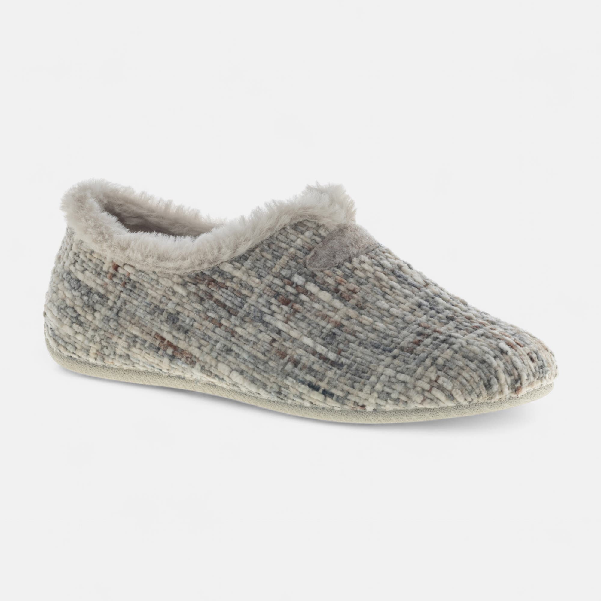 Pantoufles pieds sensibles Femme gris