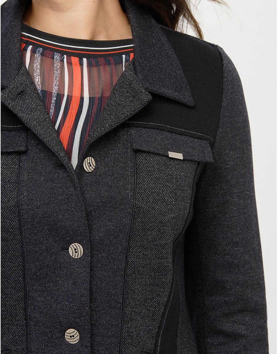Veste maille grise