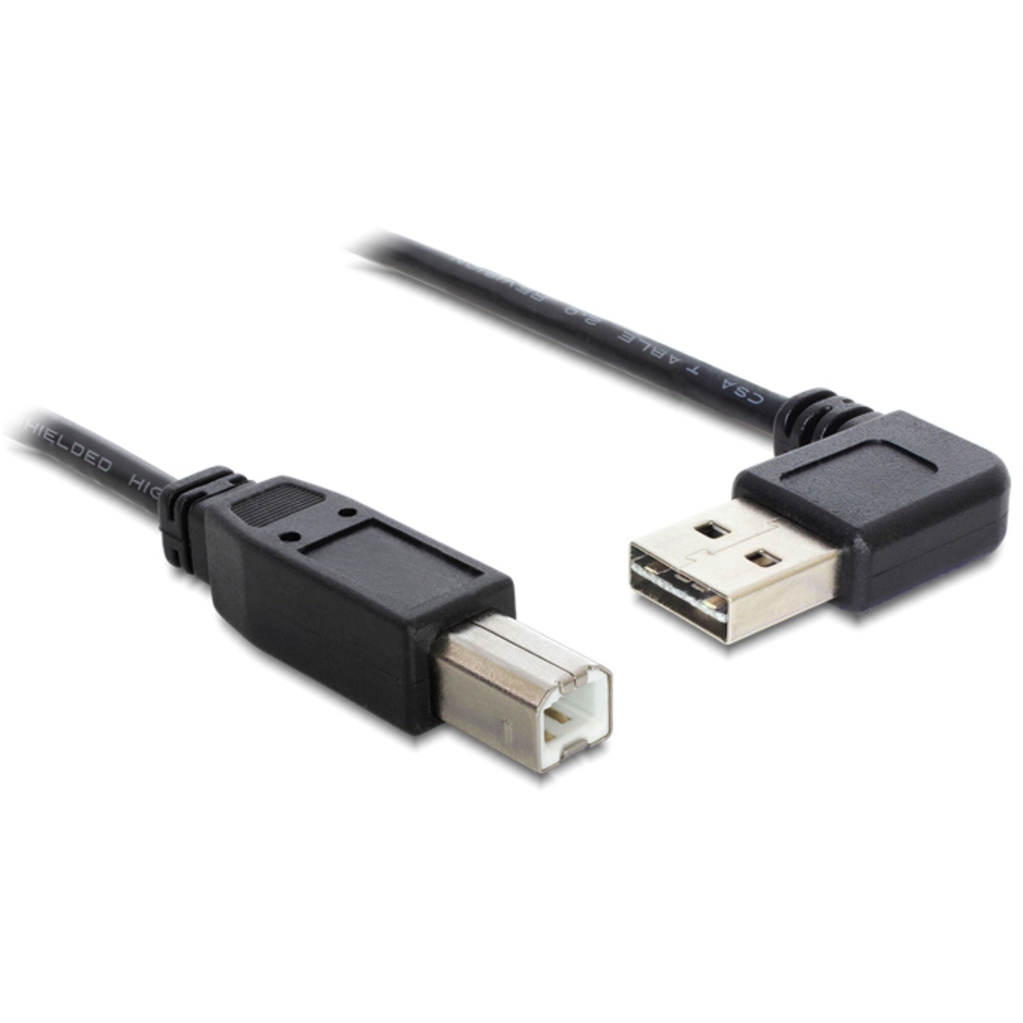 DeLOCK Kabel EASY-USB 2.0 Kabel, USB-A Stecker 90° > USB-B Stecker