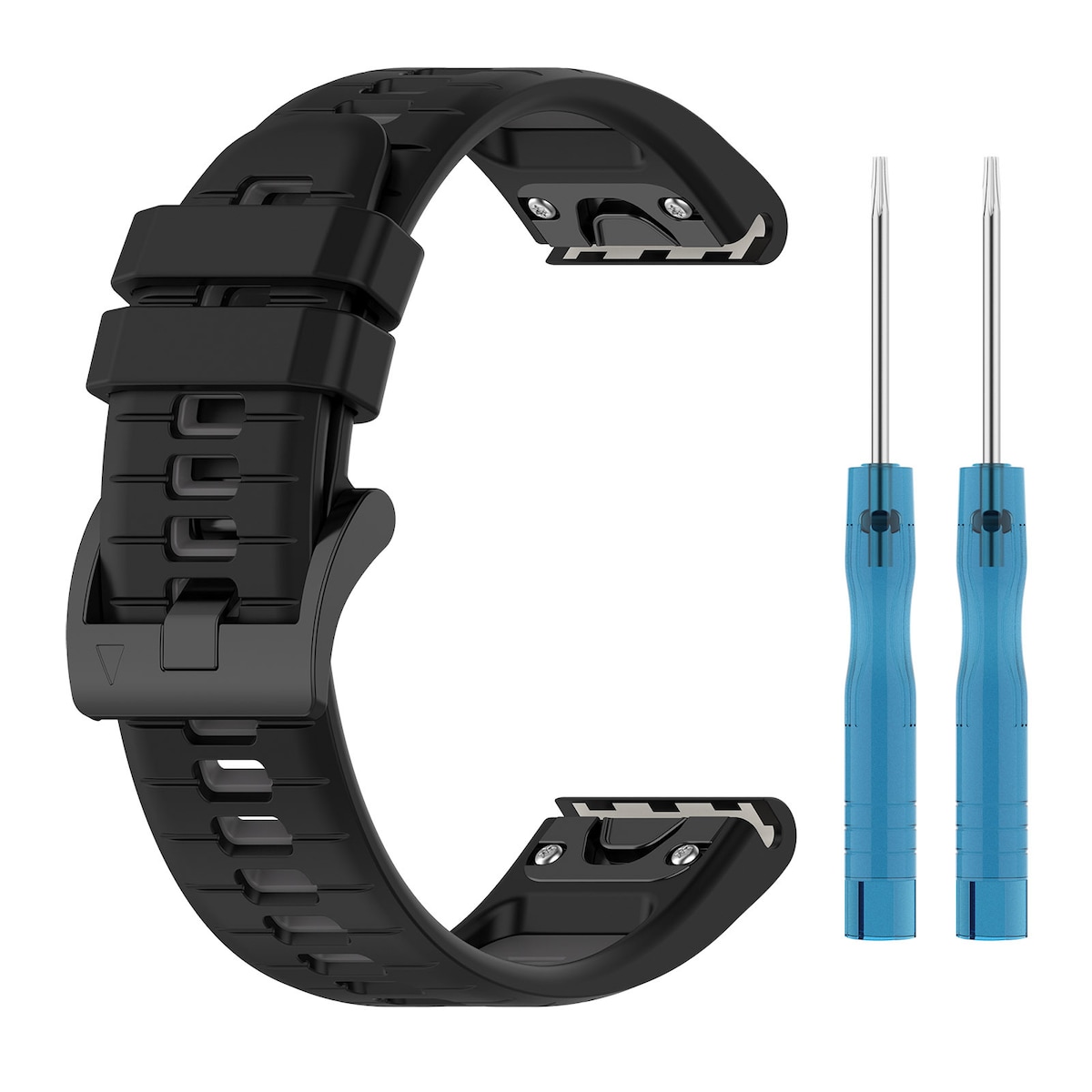 Hurtigutløsende horisontale linjer Tofarget armbåndsklokkerem for Garmin Fenix Flerfarget 22 mm