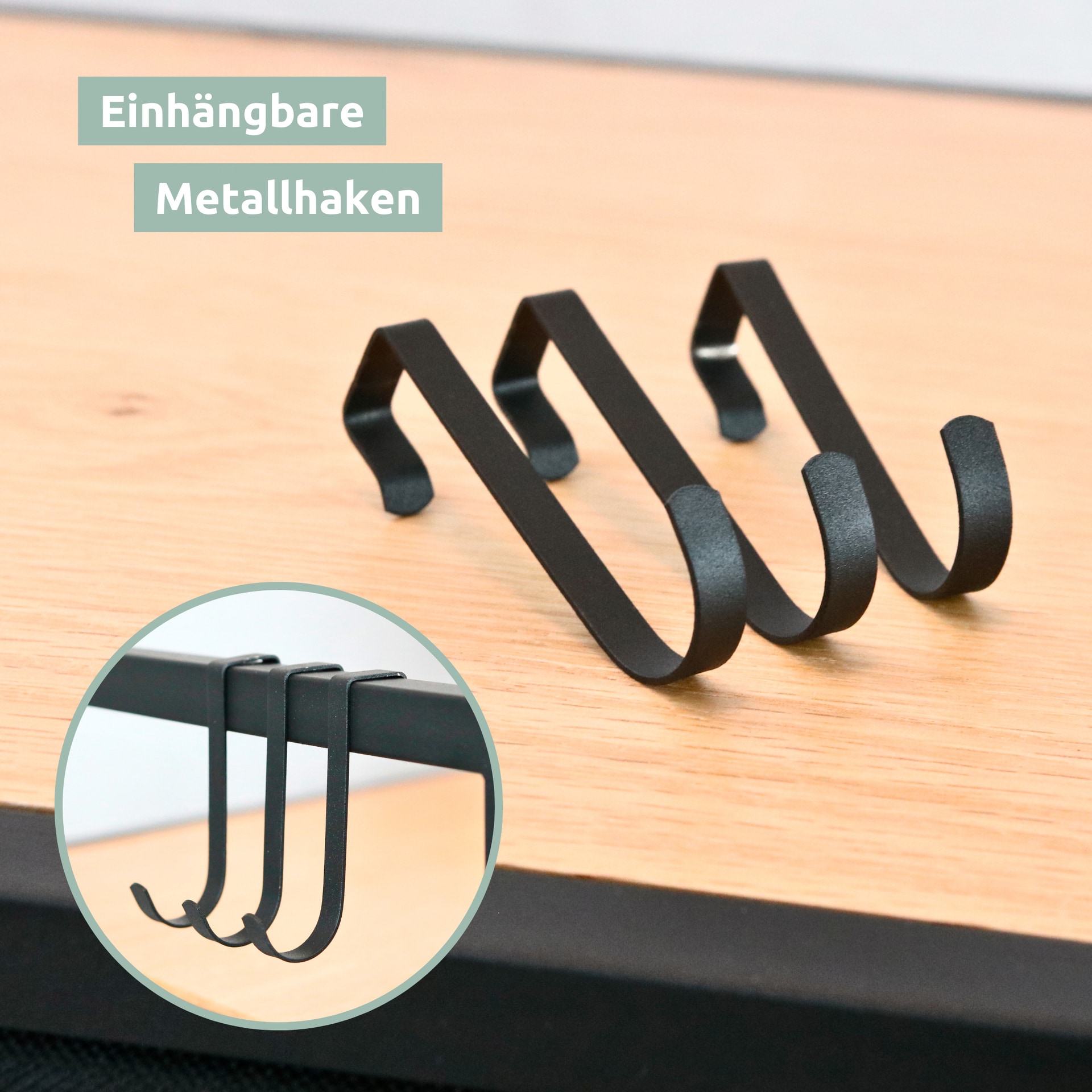 deluxe4home Wäschekorb mit 2 Fächern und Aufbewahrungsbox schwarz/Vintage-Look braun