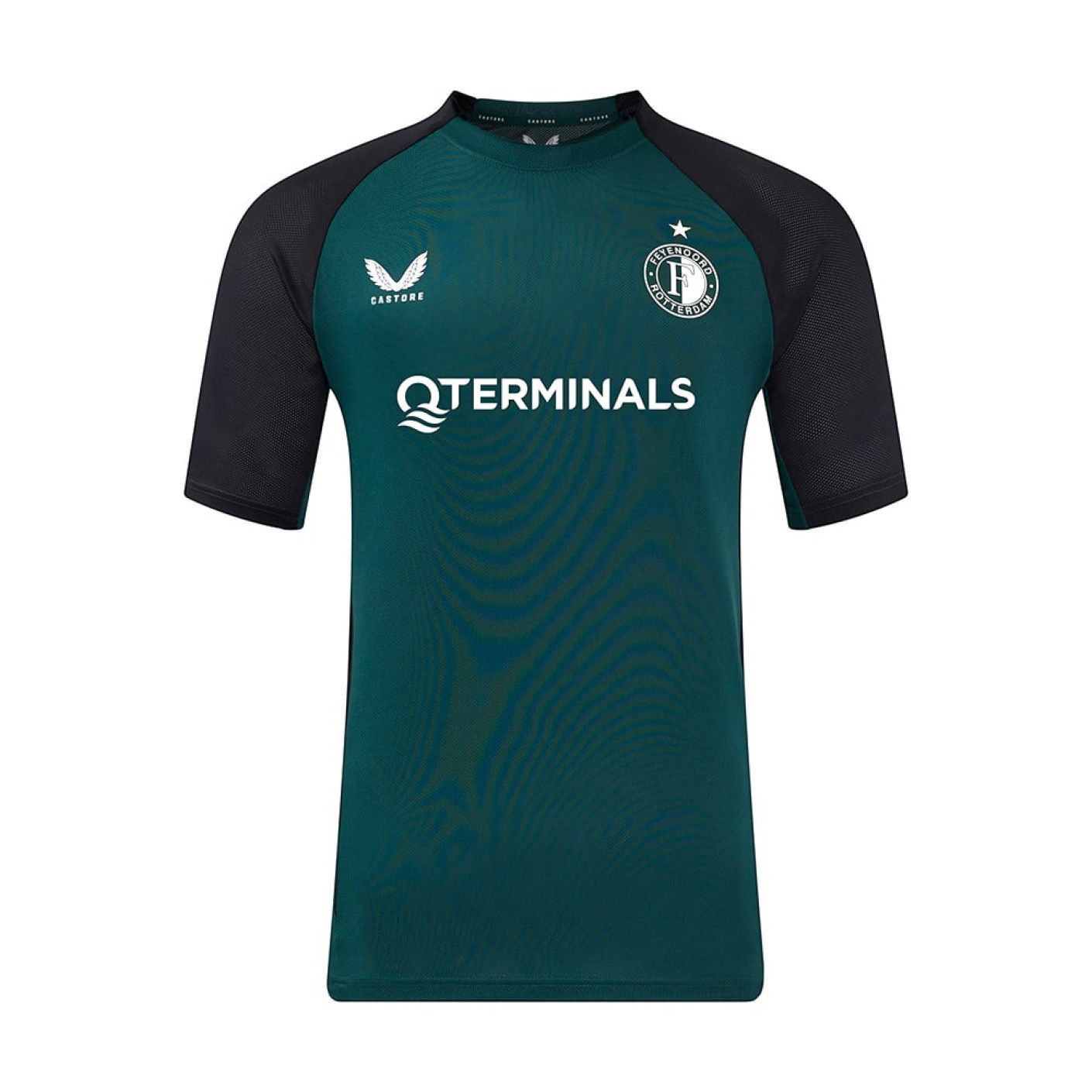 Castore Feyenoord Trainingsset 2024-2025 Kids Donkergroen Zwart Wit