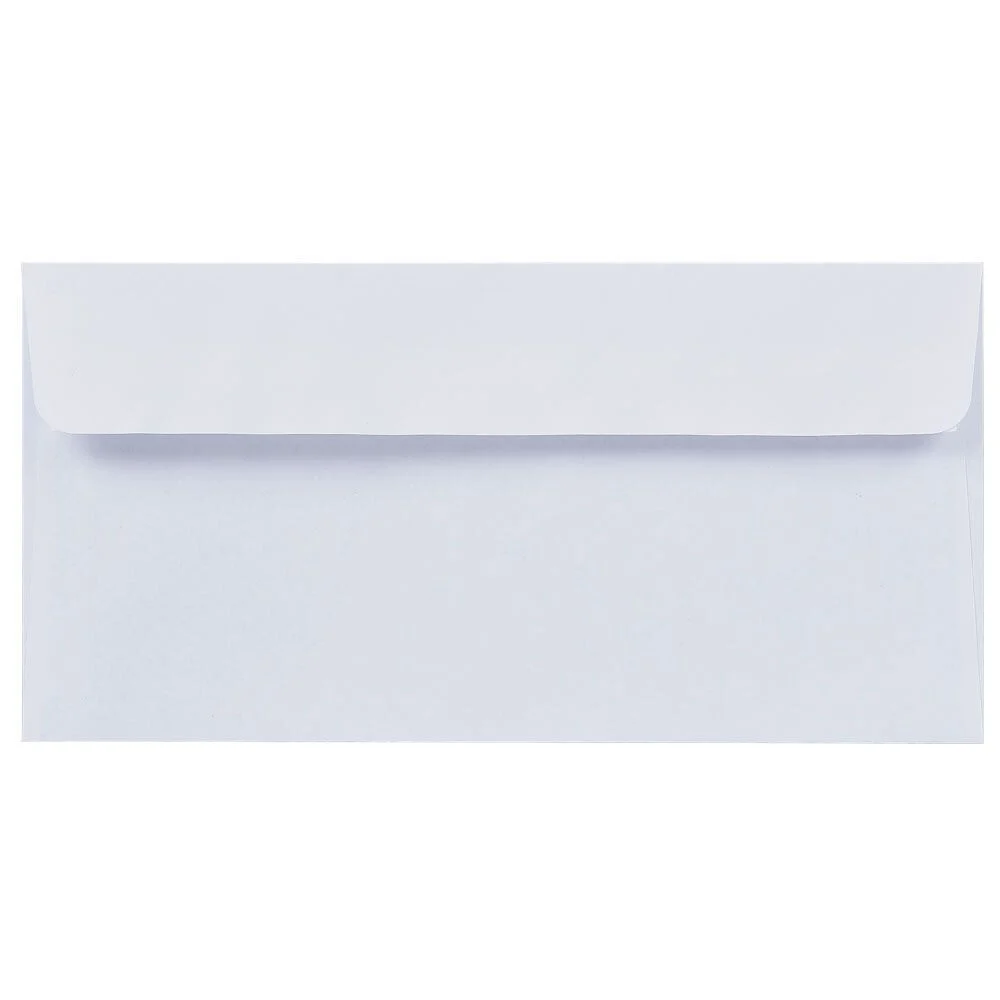 Lot de 50 enveloppes blanches avec bande auto-adhésive 11x22cm