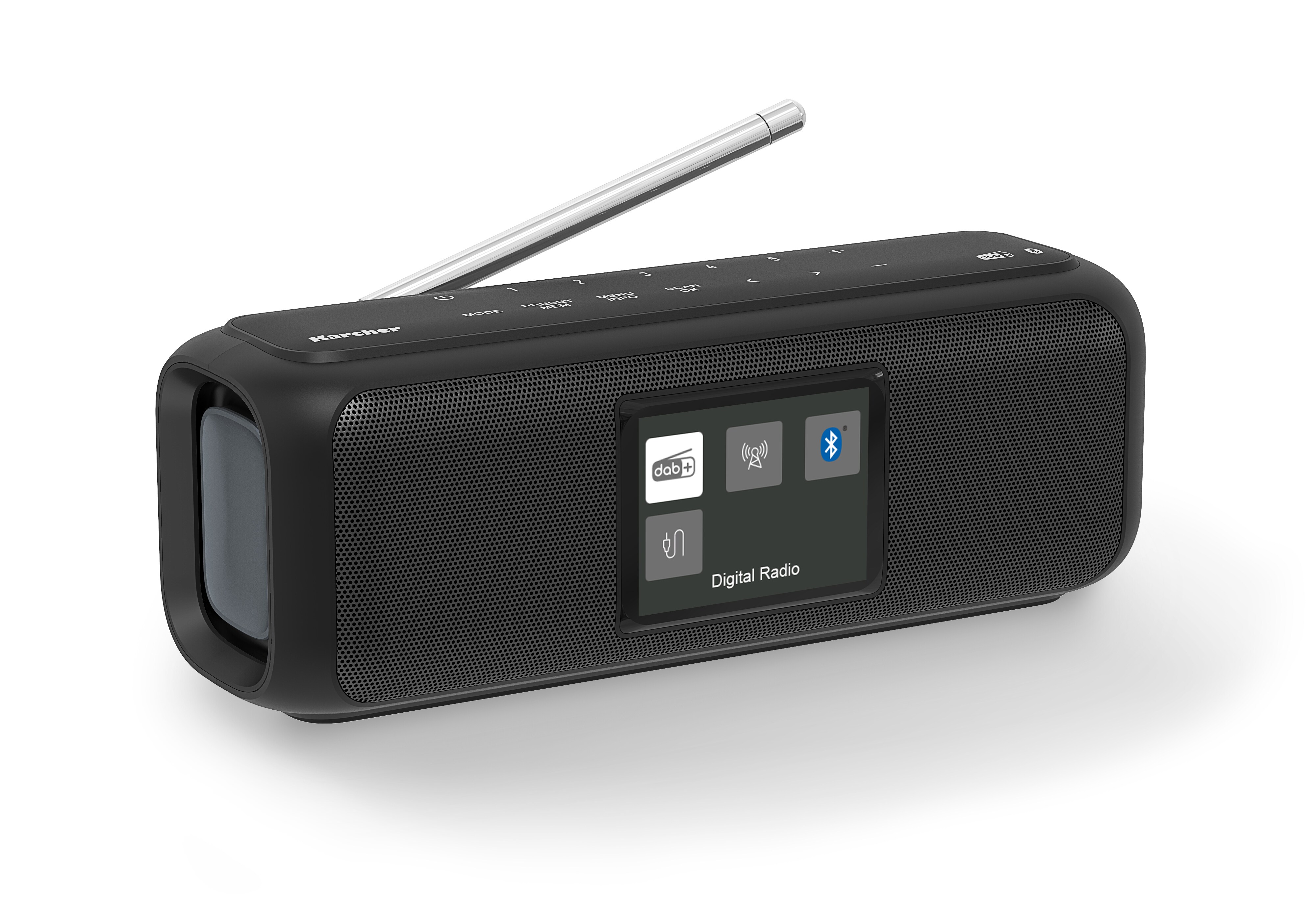 Karcher DAB Go tragbarer Bluetooth Lautsprecher & Digitalradio DAB+, UKW Radio mit 2,4