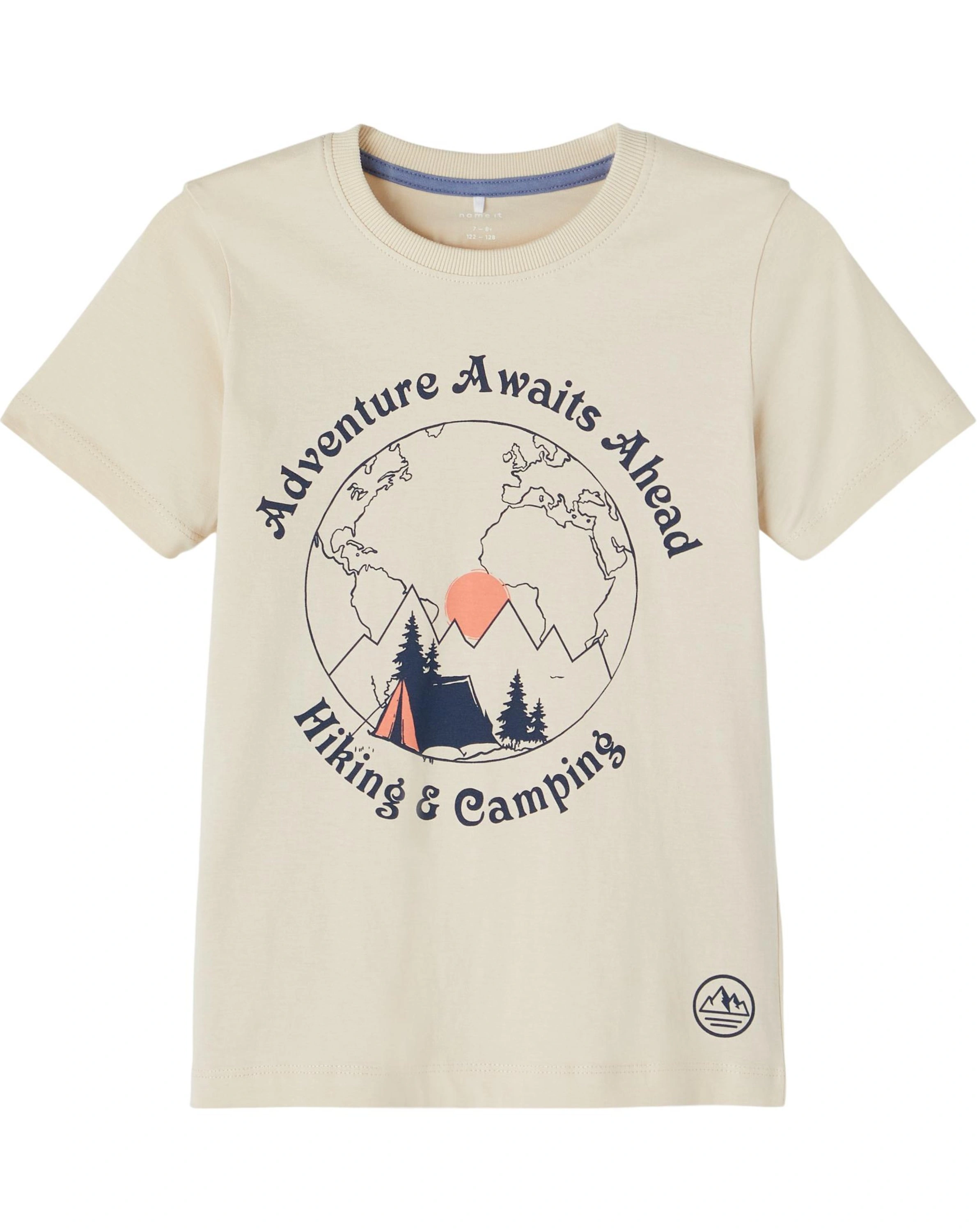 T-Shirt NKMDENIS ADVENTURE in oatmeal