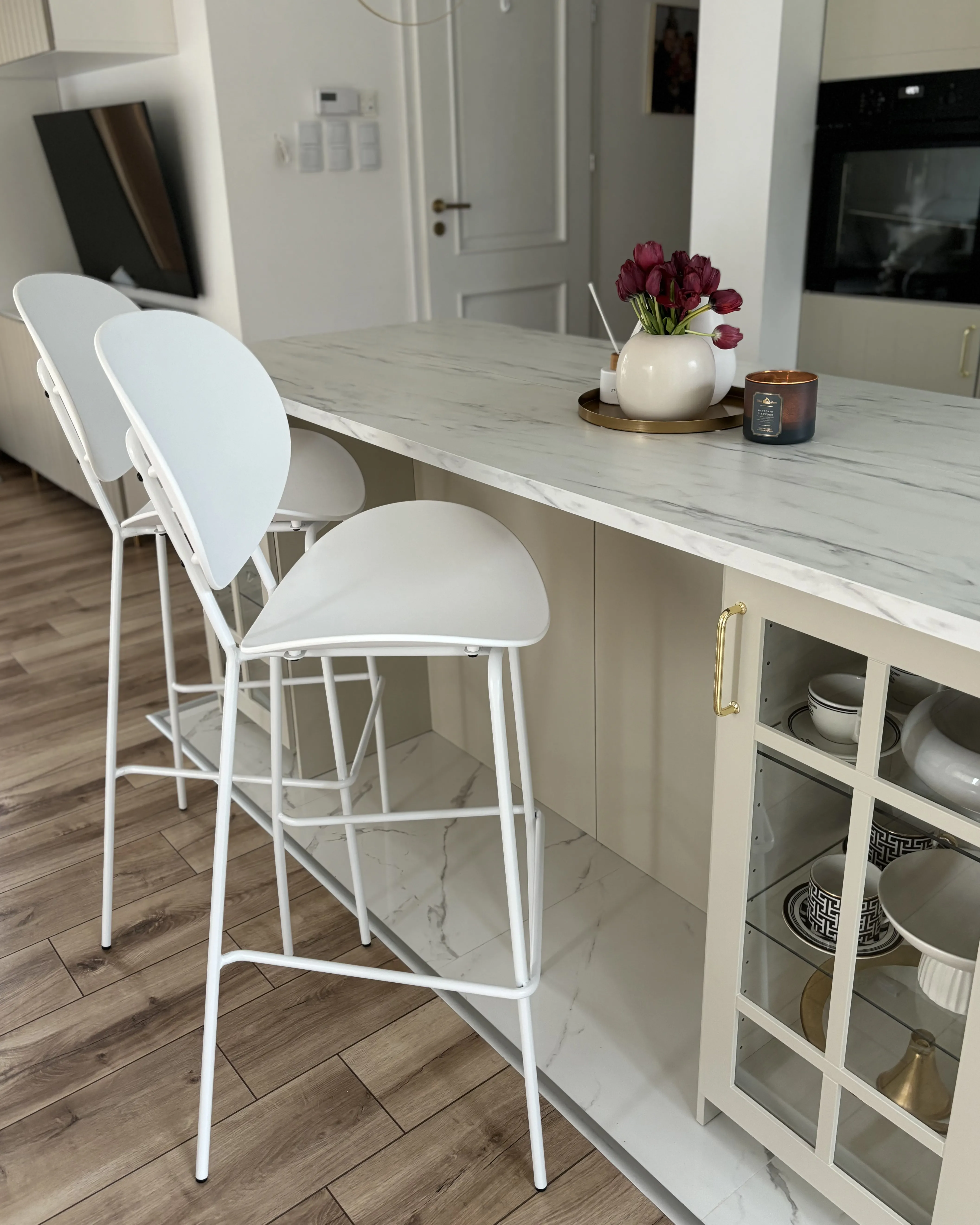 Set van 2 barstoelen SHONTO Wit