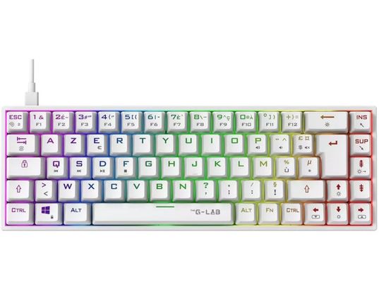 THE G-LAB - Clavier gamer Keyz Titanium blanc (FR)