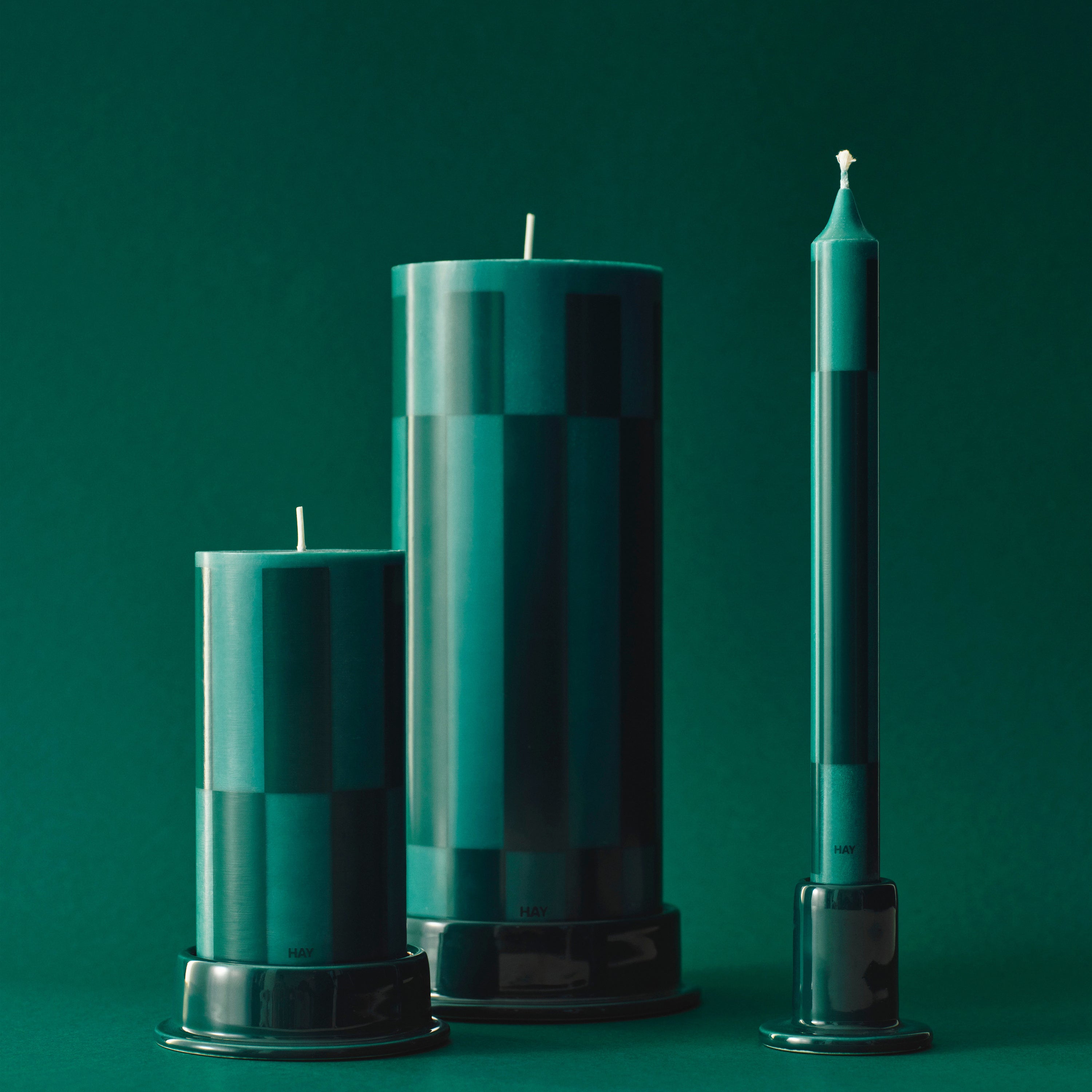 HAY Column Kaars Ã 9 cm - Dark Green