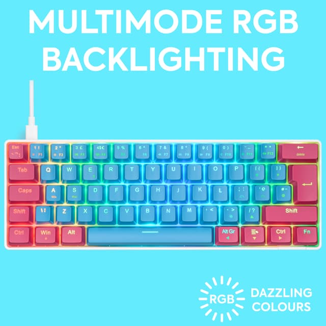 NOS C-450 Mini PRO RGB gaming-tastatur (lollipop)