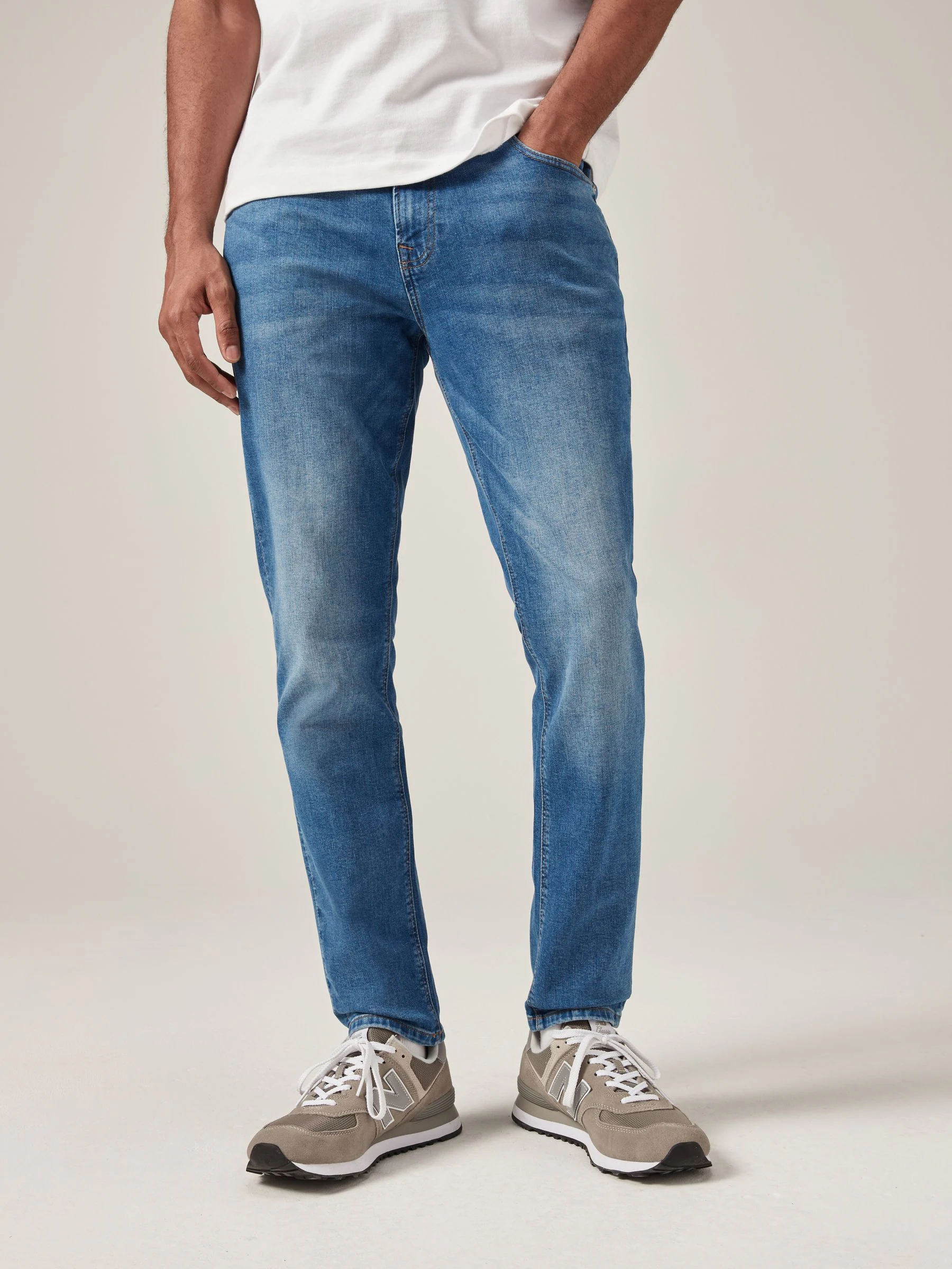 Lichtblauw - Enkele - Skinny fit klassieke stretchy jeans