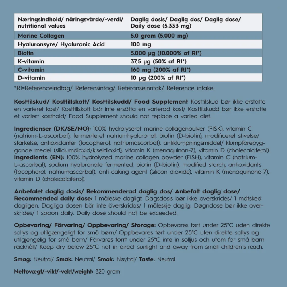 Copenhagen Health Marine Collagen Pro Edition til 60 dage - 320 g.