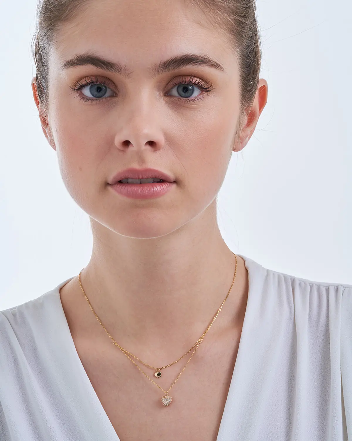 Layering Kette - Heart Duo
