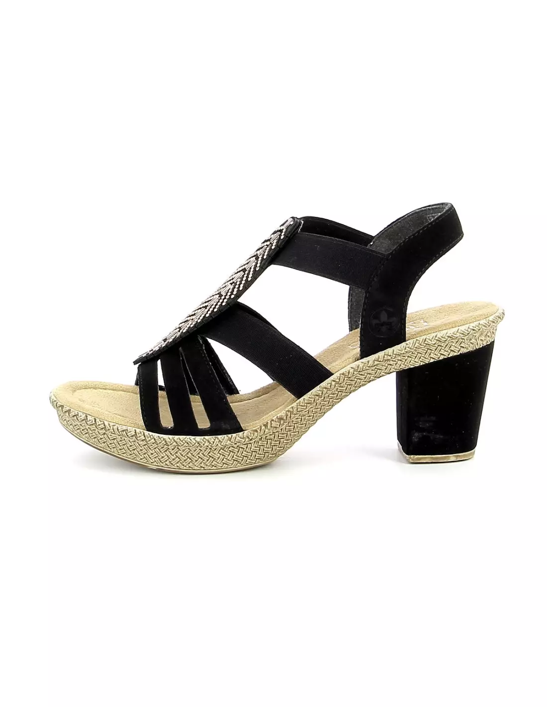 RIEKER 66526-00 - Sandales & nu-pieds Noir