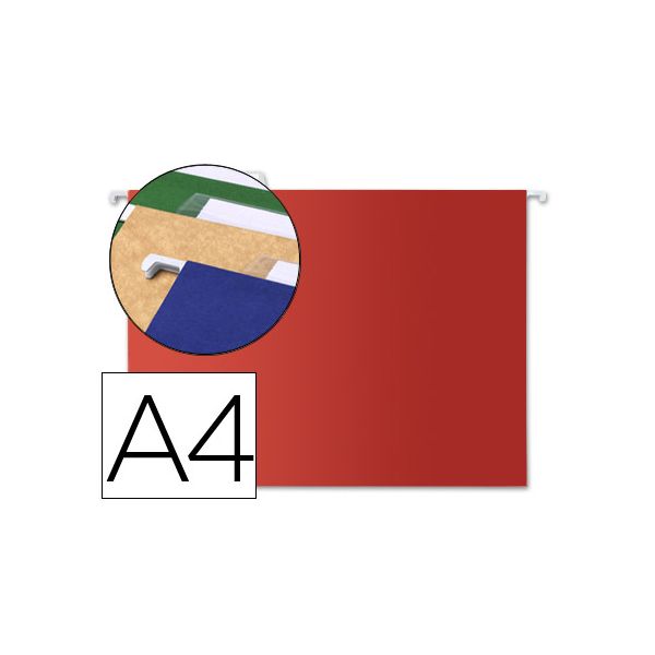 LiderPapel Capas Arquivo Suspenso A4 Kraft Vermelho - SF06