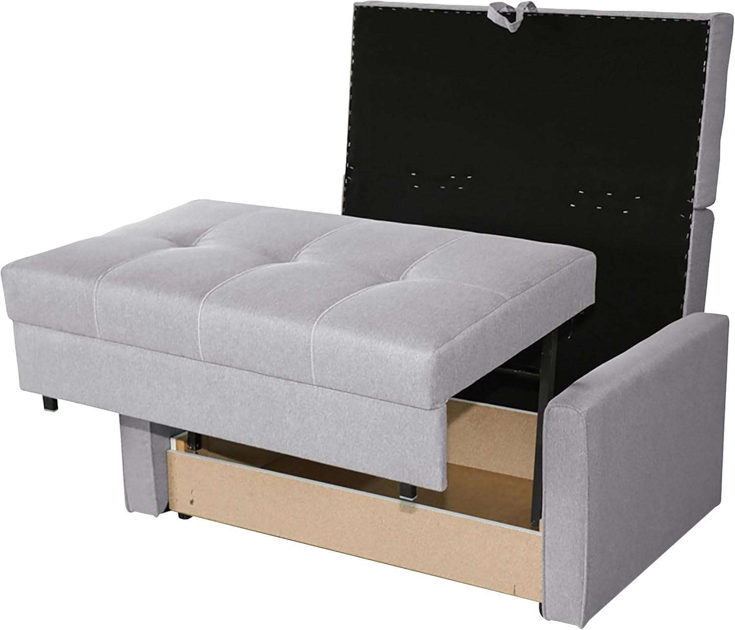Mirjan24 Sofa Viva II Lux mit Schlaffunktion, Bettsofa, 2 Sitzer Polstersofa mit Bettkasten inkl. Kissen, Schlafsofa Sofagarnitur, Wohnlandschaft, Farbauswahl (Tatum 275)