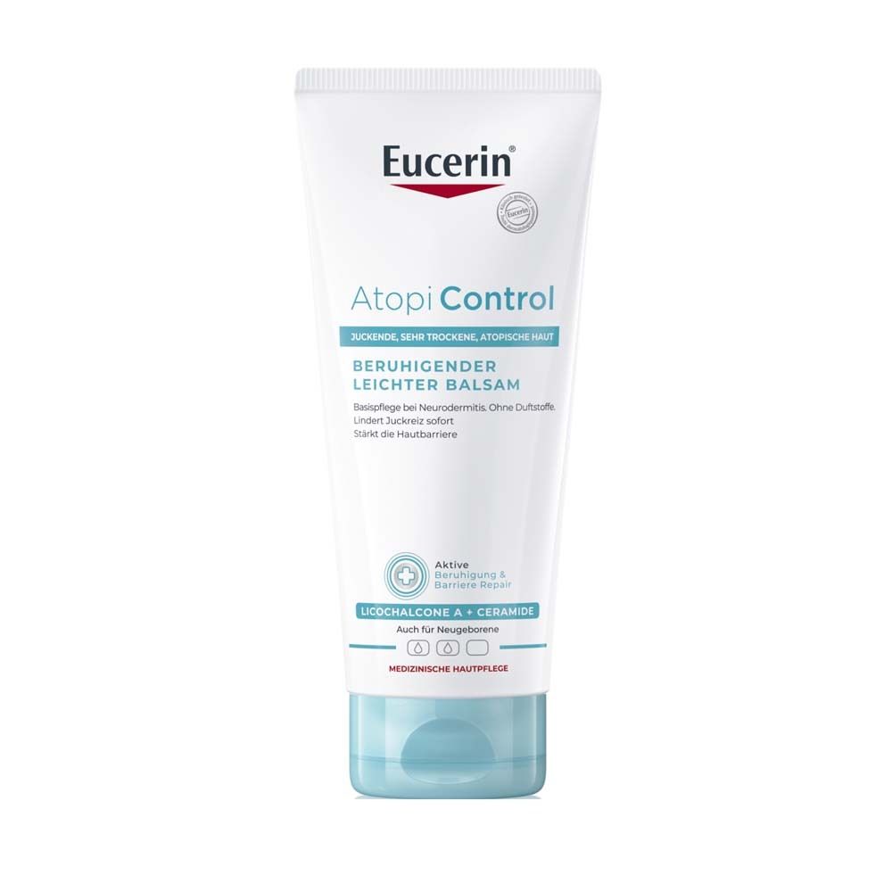 Eucerin® AtopiControl Beruhigender Leichter Balsam – Basispflege für Neurodermitis und sehr trockene Haut - Jetzt 3€ sparen mit Code 