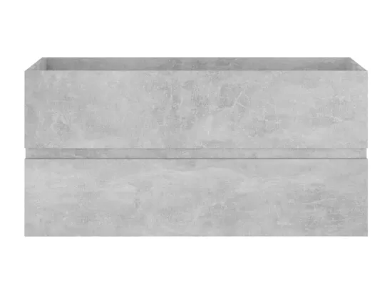 Armoire d'évier et lavabo intégré Gris béton Bois d'ingénierie