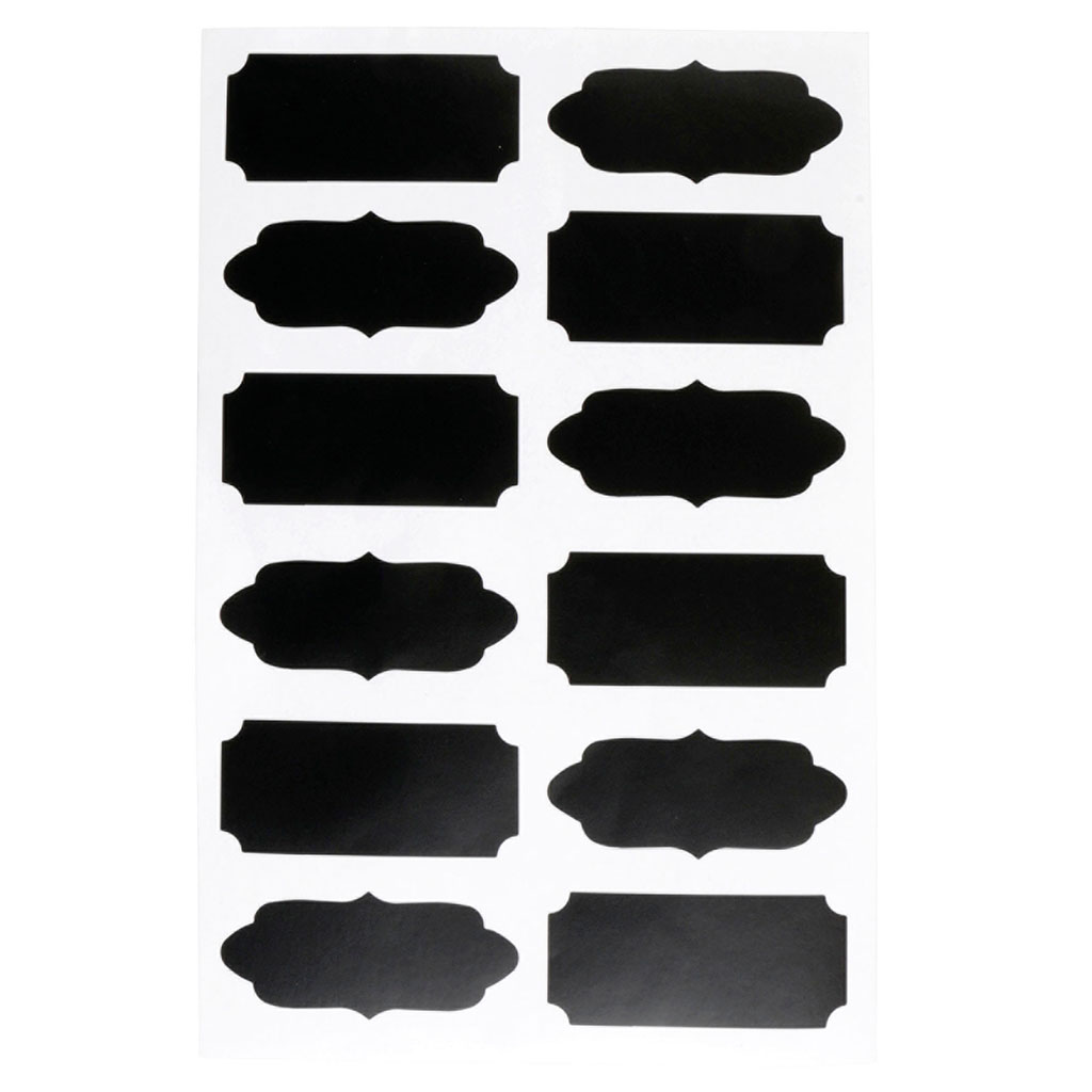 Lot de 12 étiquettes adhésives