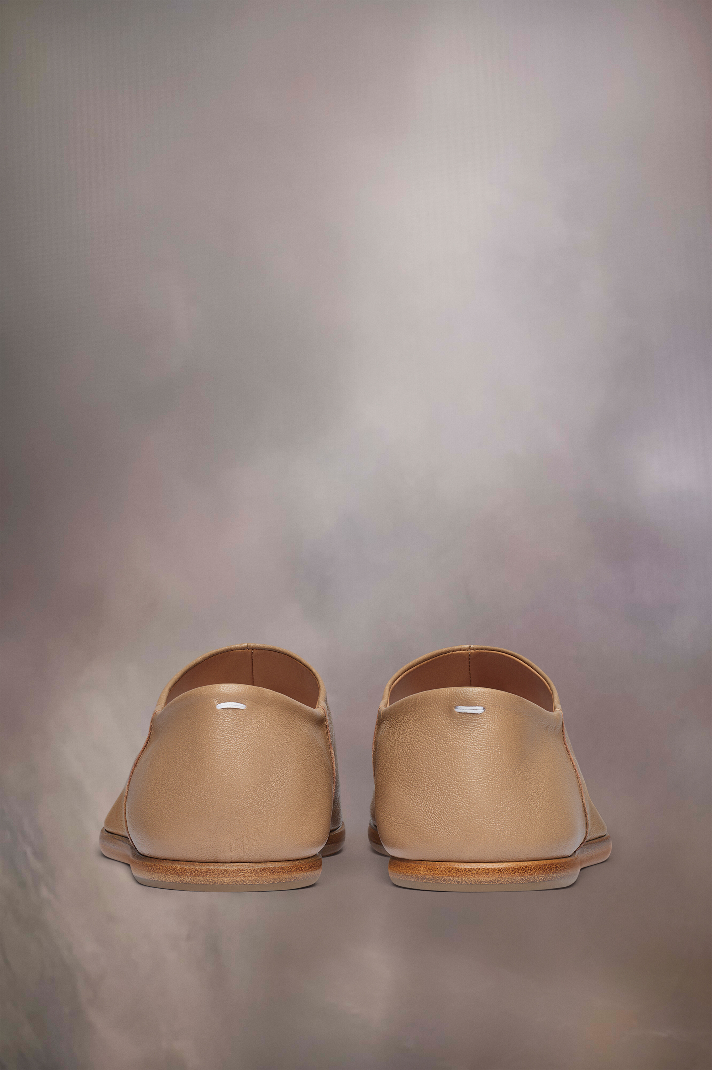 Babouches Tabi marron en cuir pour femme Nude