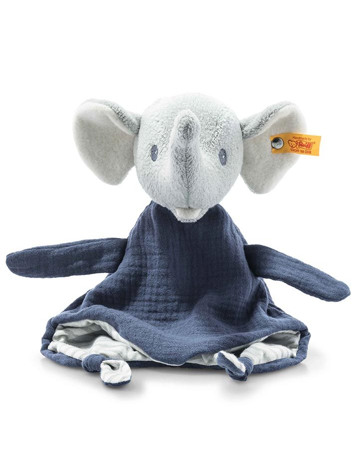 Schmusetuch ELIOT ELEFANT (30cm) in blau