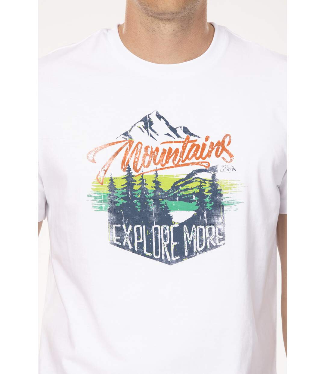 T-shirt jersey coton imprimé ARJUNA BLANC