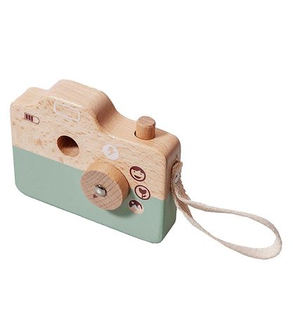 Petit Monkey Kamera - Holz - Blau