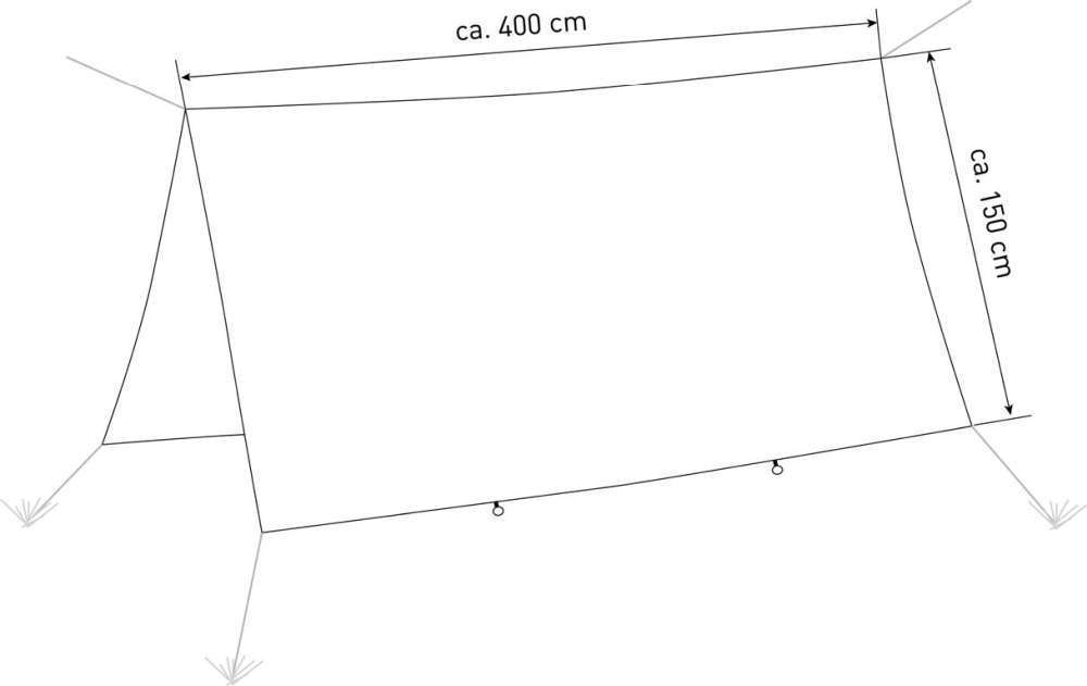 Amazonas Traveller Tarp XXL Regendach Hängematte grün