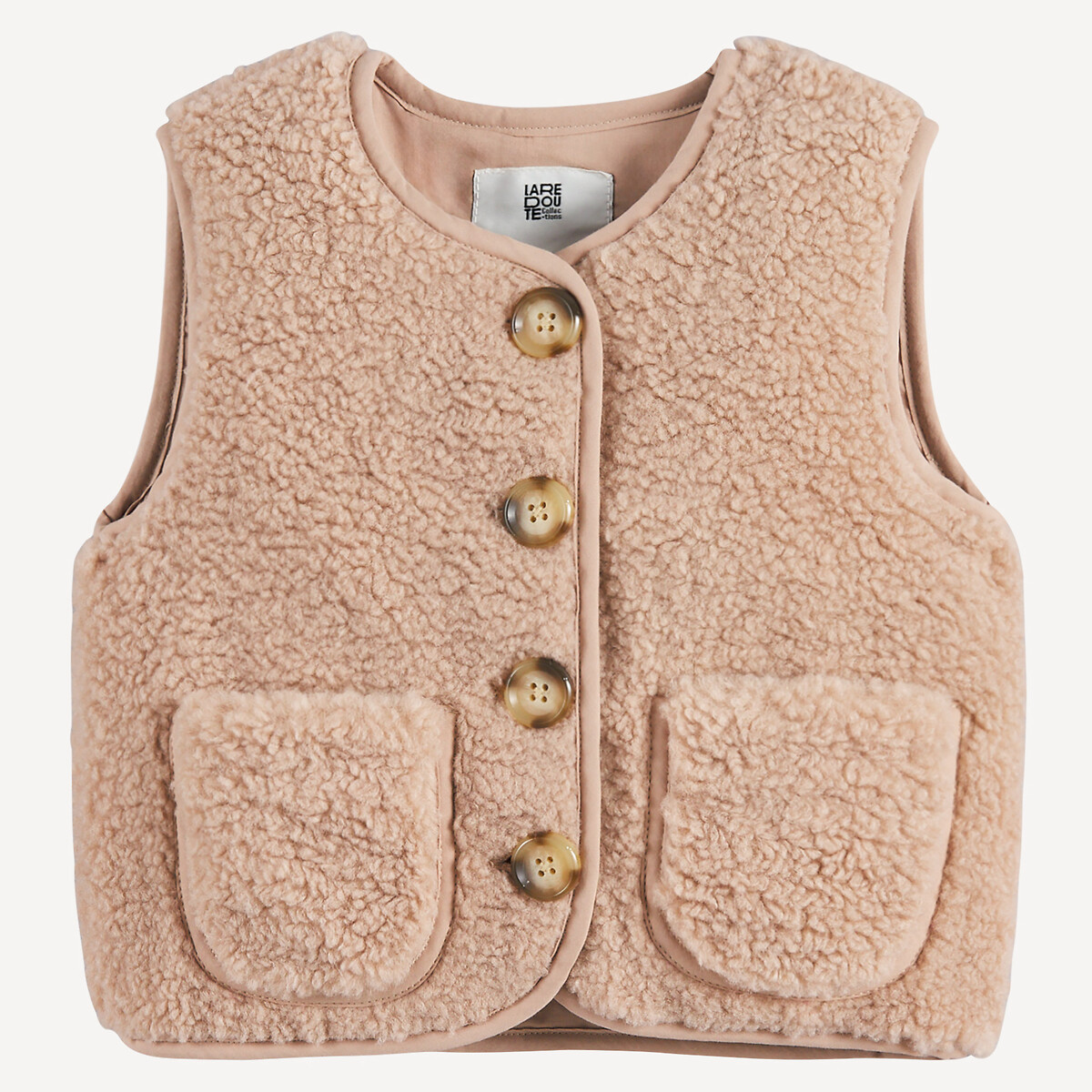 COLEÇÕES LA REDOUTE<br>Cardigã sherpa sem mangas
