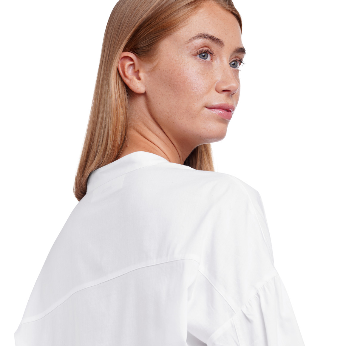 Jonas Nielsen Damen Bluse mit verdeckter Knopfleiste weiss