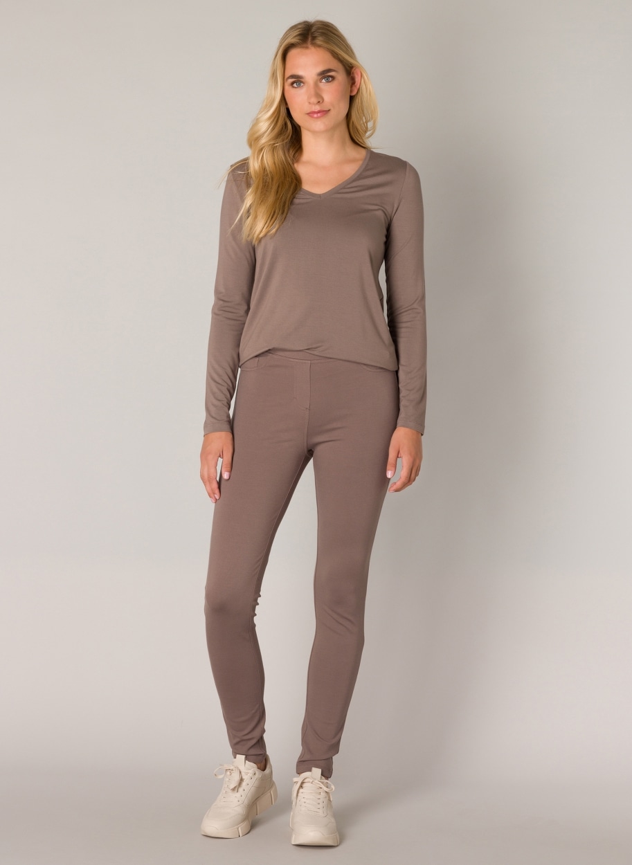 Base Level Treggings  mit elastischem Bund und Viskose