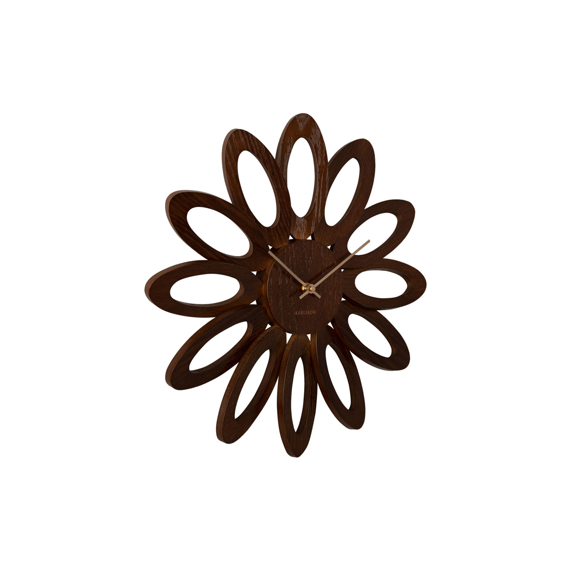 Karlsson - Wall clock Fiore dark wood veneer