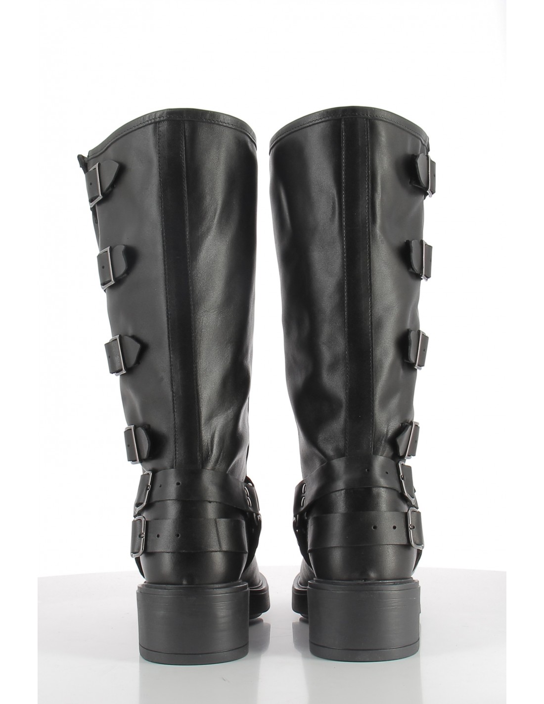 hylton Bottes Femme Cuir Noir Celine