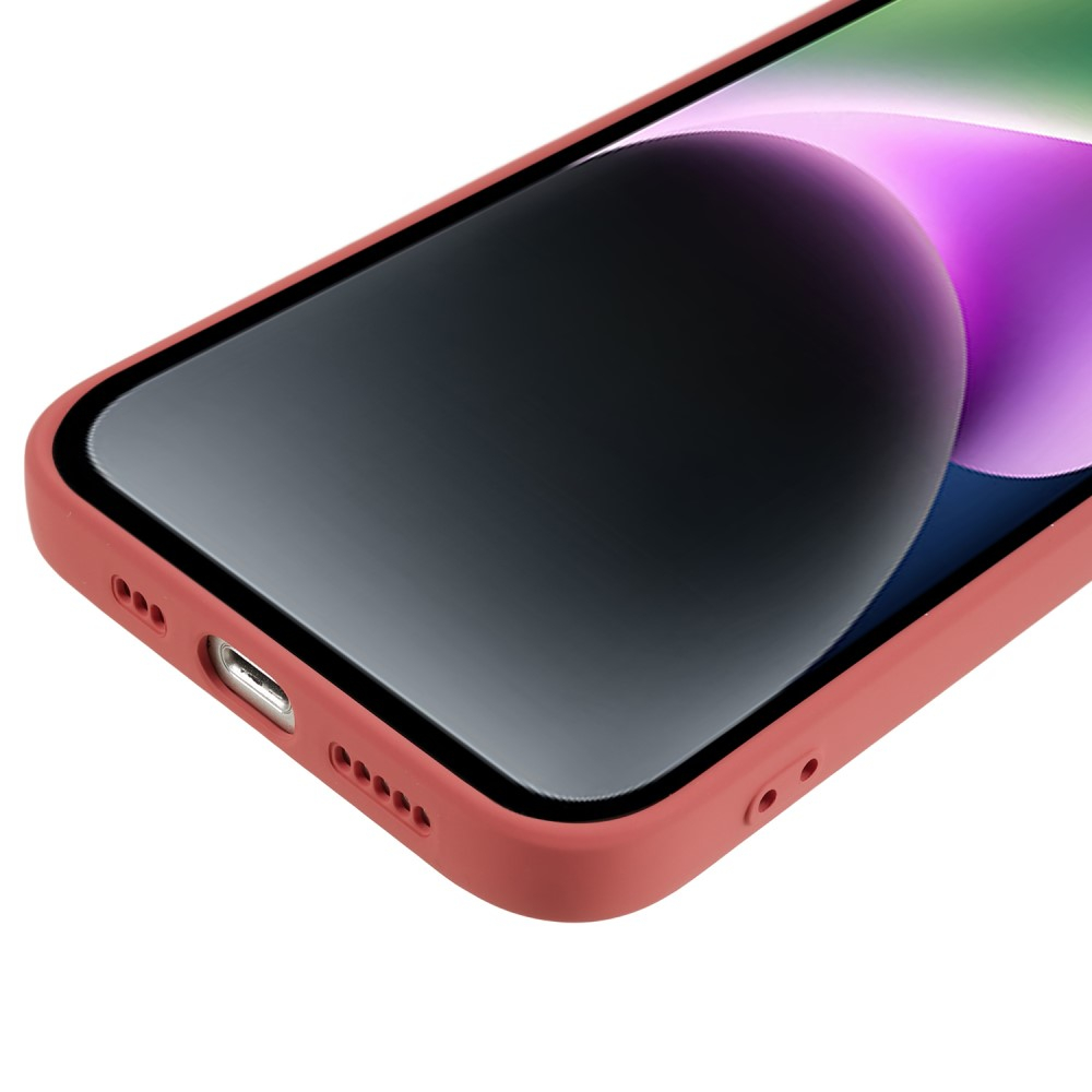 iPhone 14 Gummi Case Hülle mit Kameraschutz - Korall Rot (Matt)