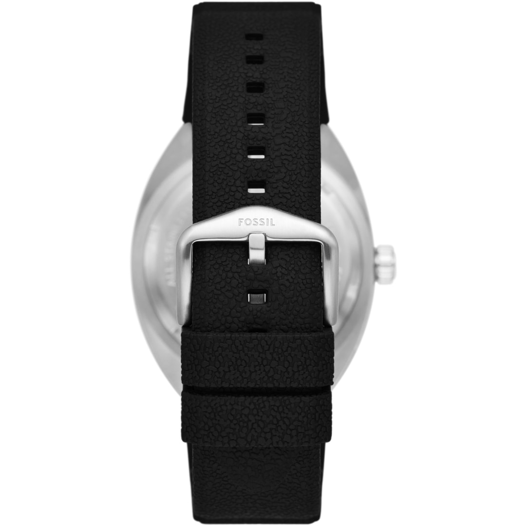 Fossil Breaker Date Silbrig / Schwarz 42mm