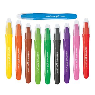 Maped Color'Peps - 10 Crayons de couleur aquarellables cire