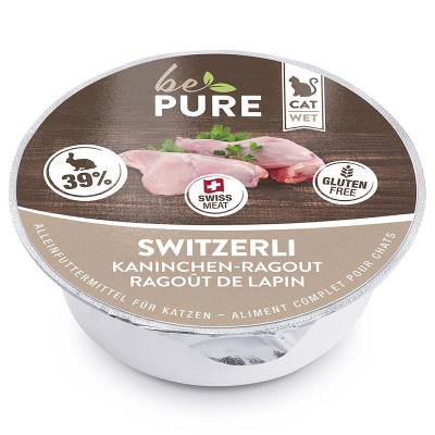 bePure Katzenfutter Switzerli Kaninchen Ragout