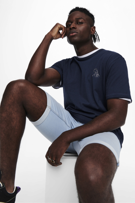 Only & Sons blauwe heren korte broek