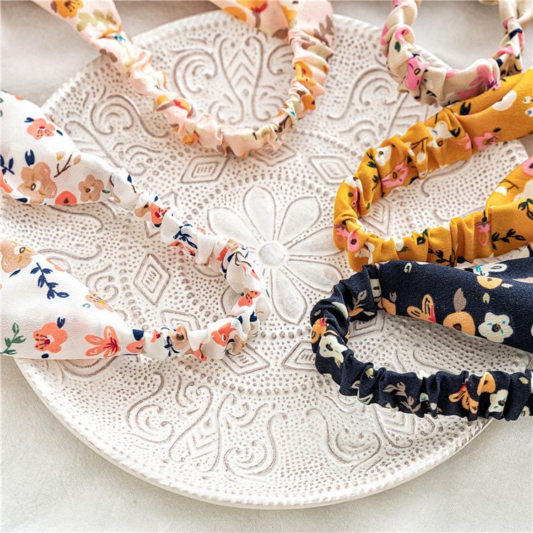 enthice - Elastische bandana met bloemenprint