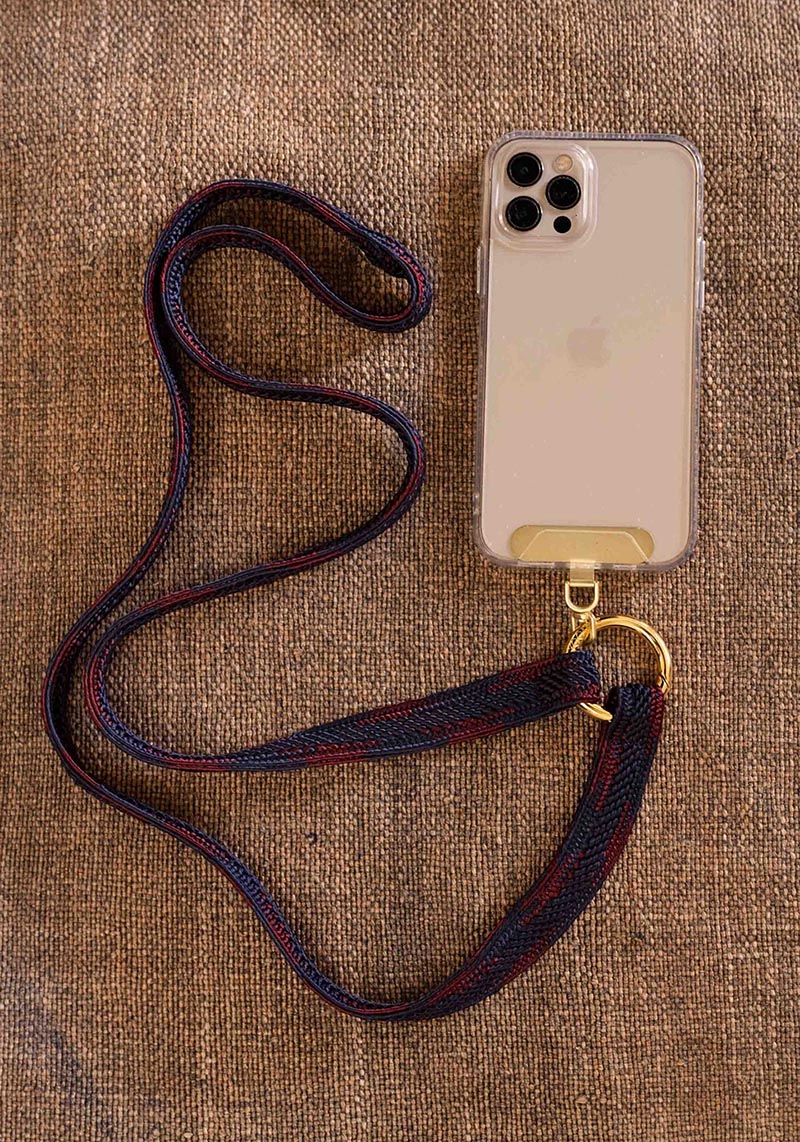 YOOMEE Handykette Crossbody Phonechain ZAHRA Blood Moon Silver