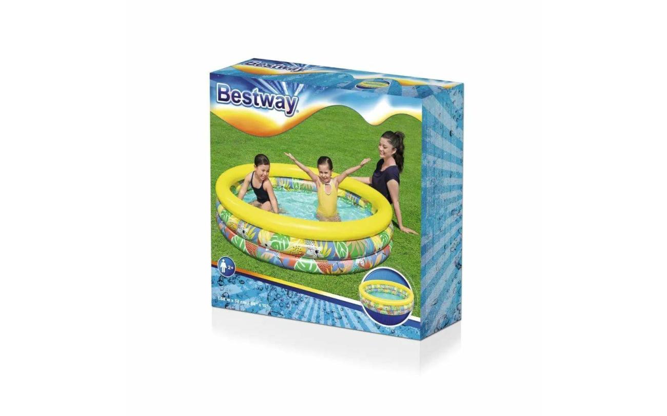 Bestway 51203 opblaaszwembad Floral Paradise Pool met 3 ringen 168x38cm