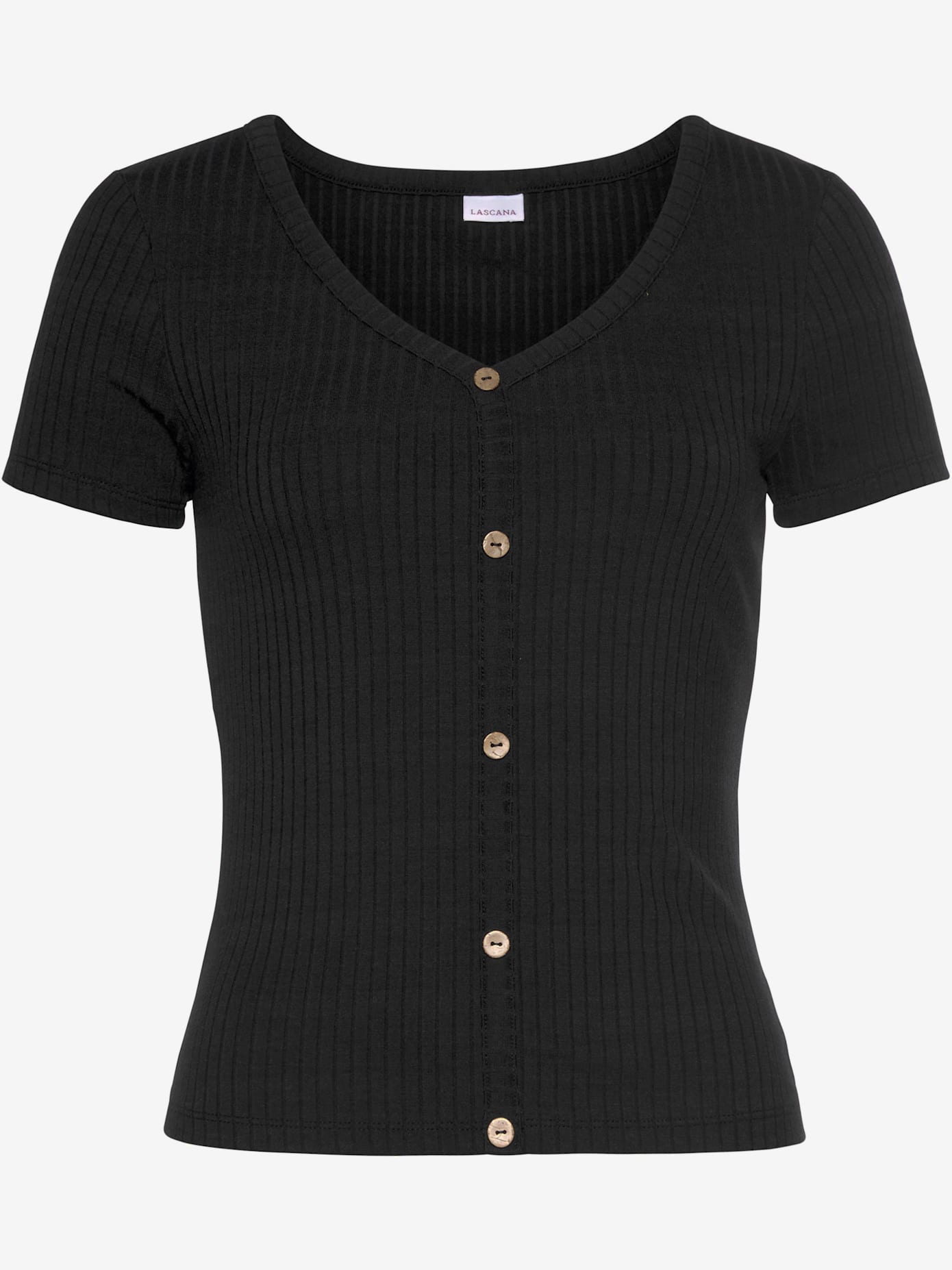 T-shirt à manches courtes encolure en v dégagée