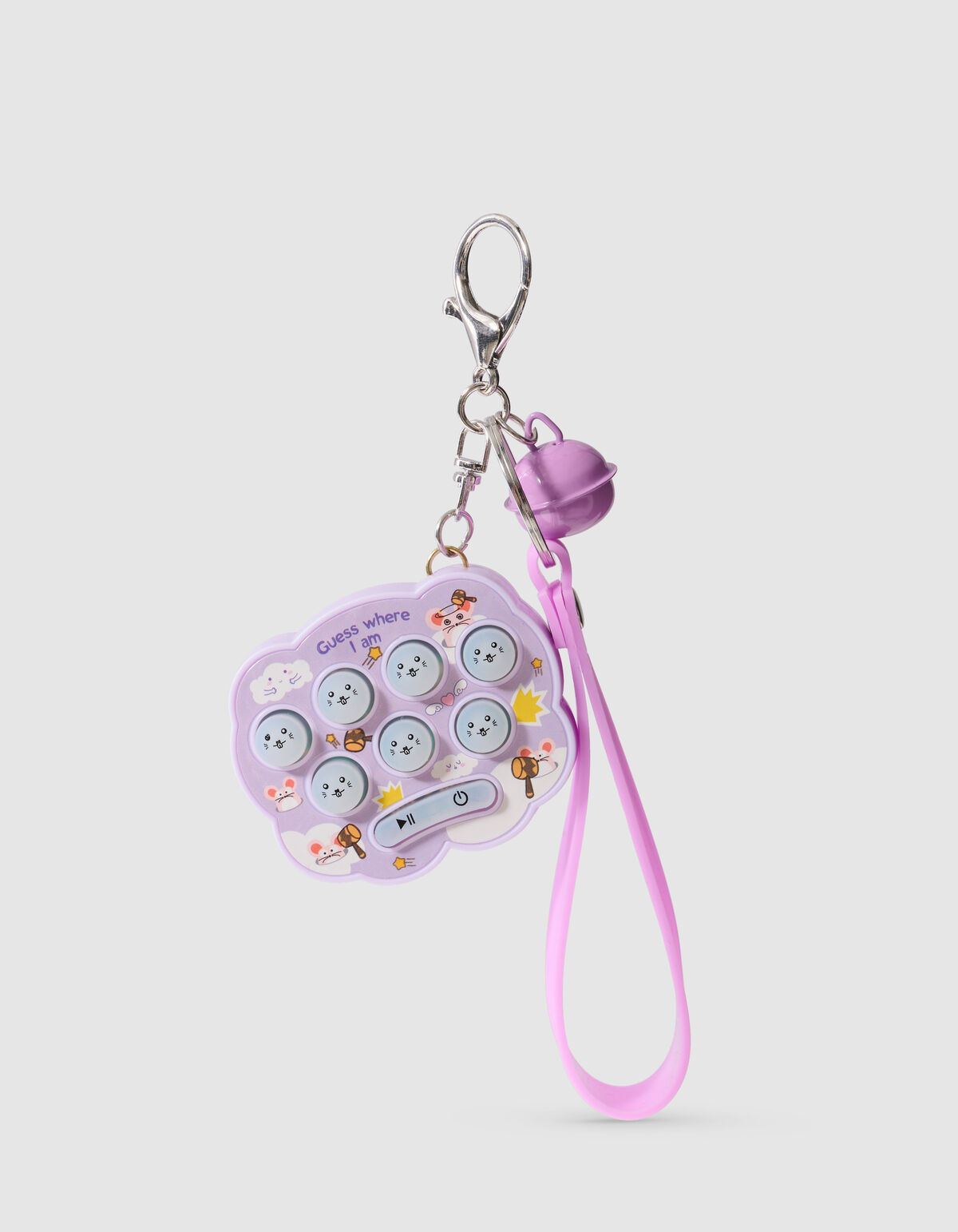 Happy Pop-it Sleutelhanger Paars