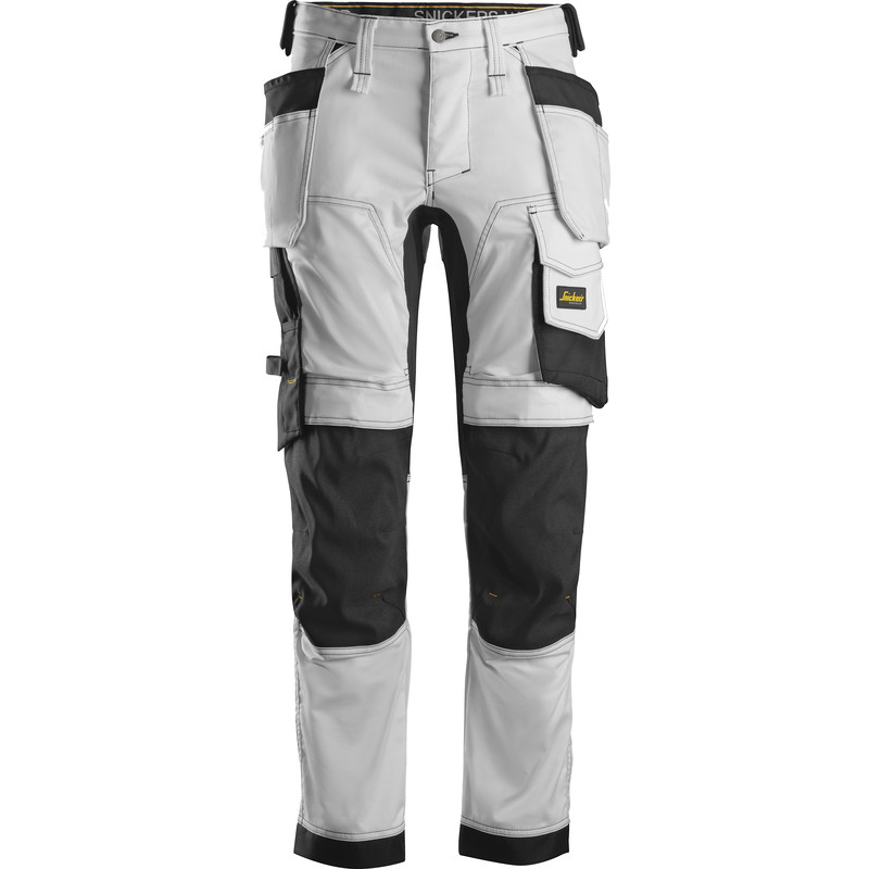 Snickers AllroundWork stretch werkbroek met holsterzakken Slim fit 6241 54 wit*