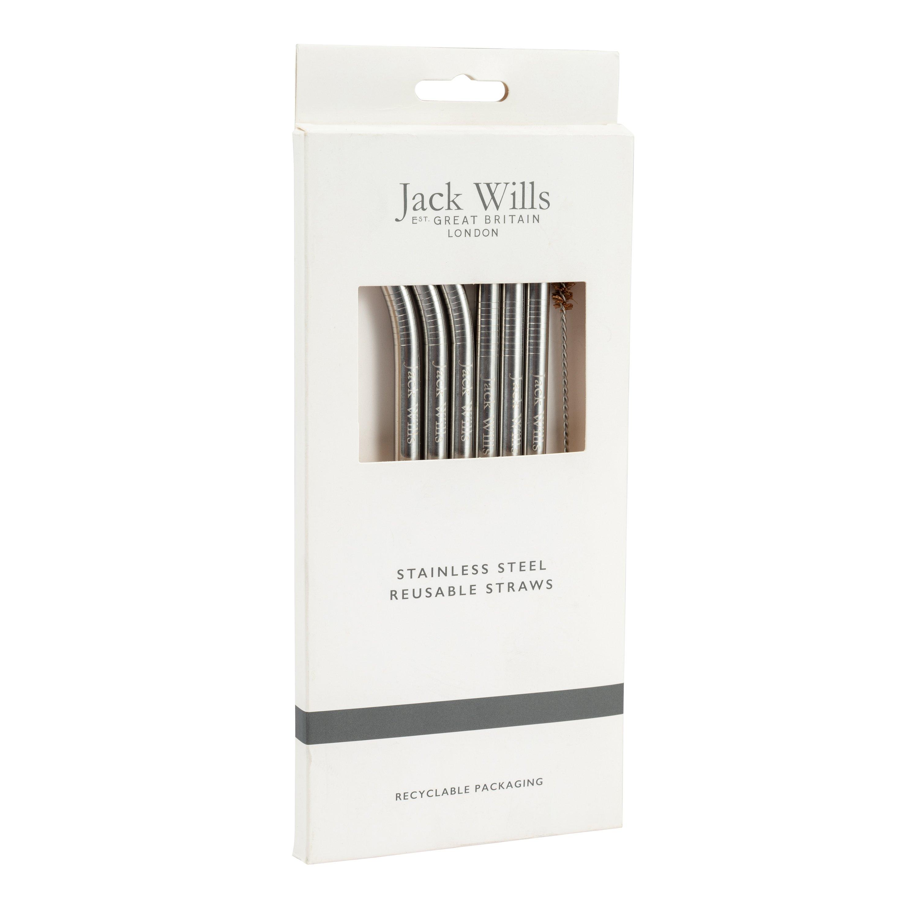 Jack Wills Reusable Stainless Steel Straws