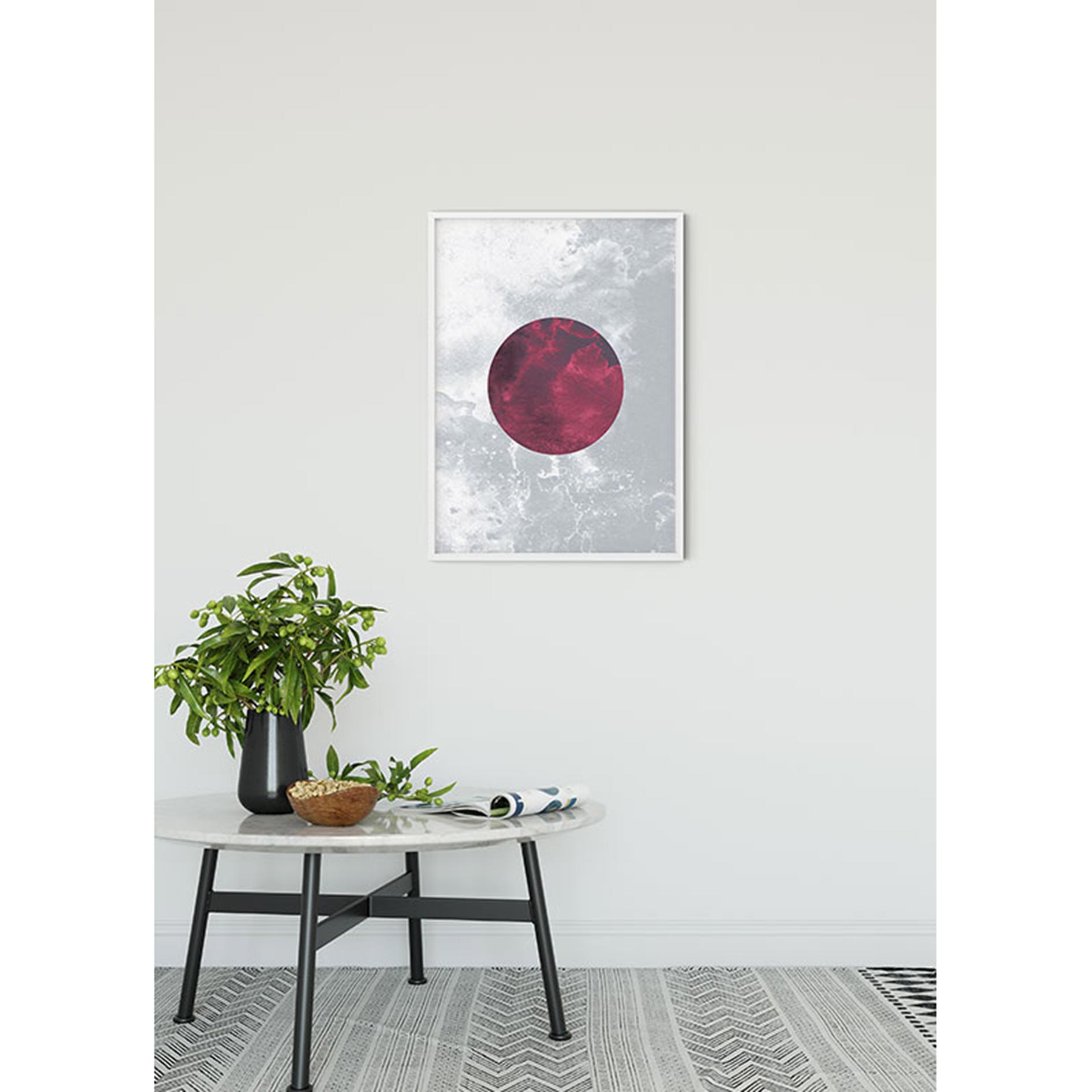 Wandbild SOLUM IGNIS - rot-weiß - 50x70 cm