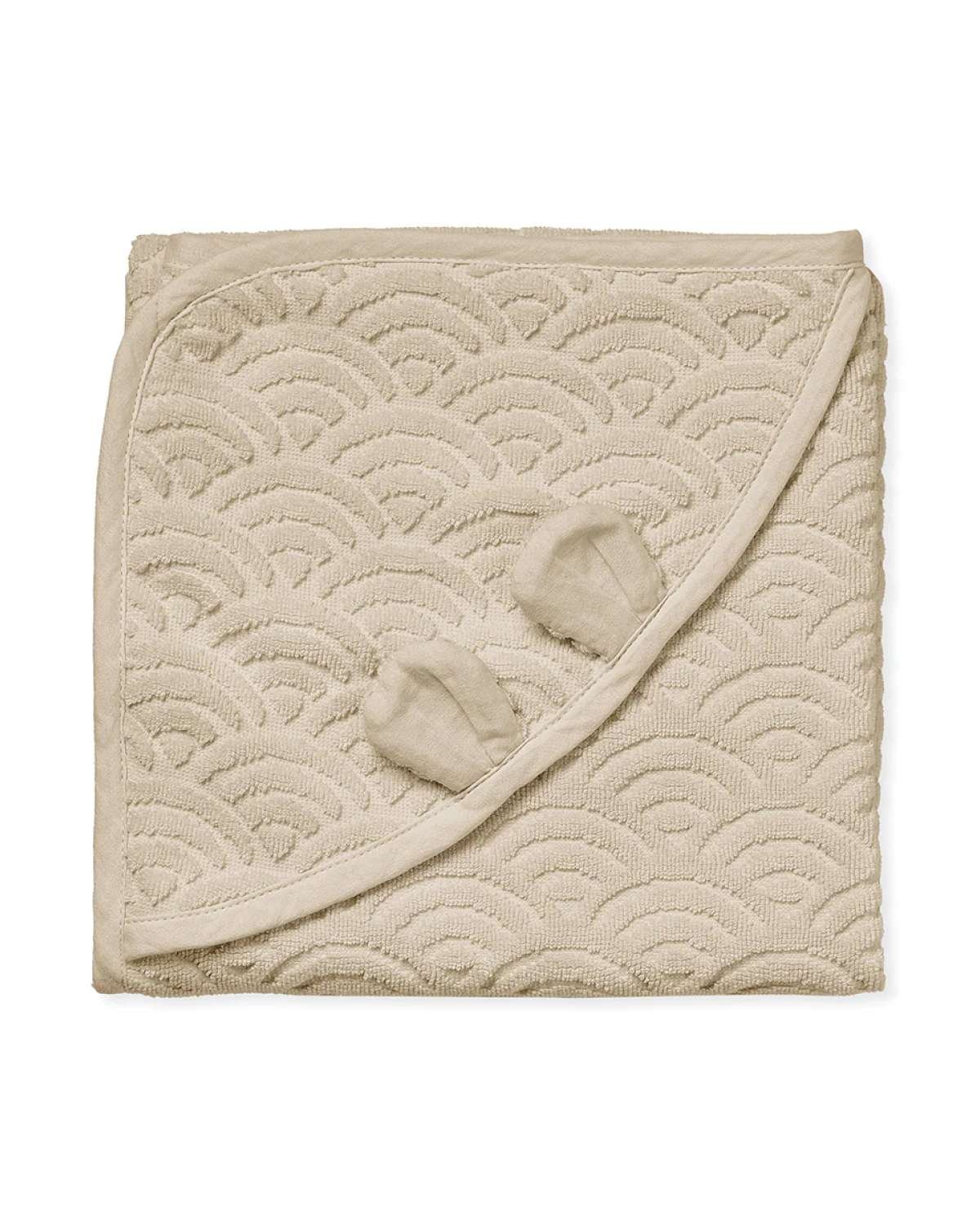 Badehåndkle Baby m/ Hette | 80×80 cm – 100% Øko Bomull