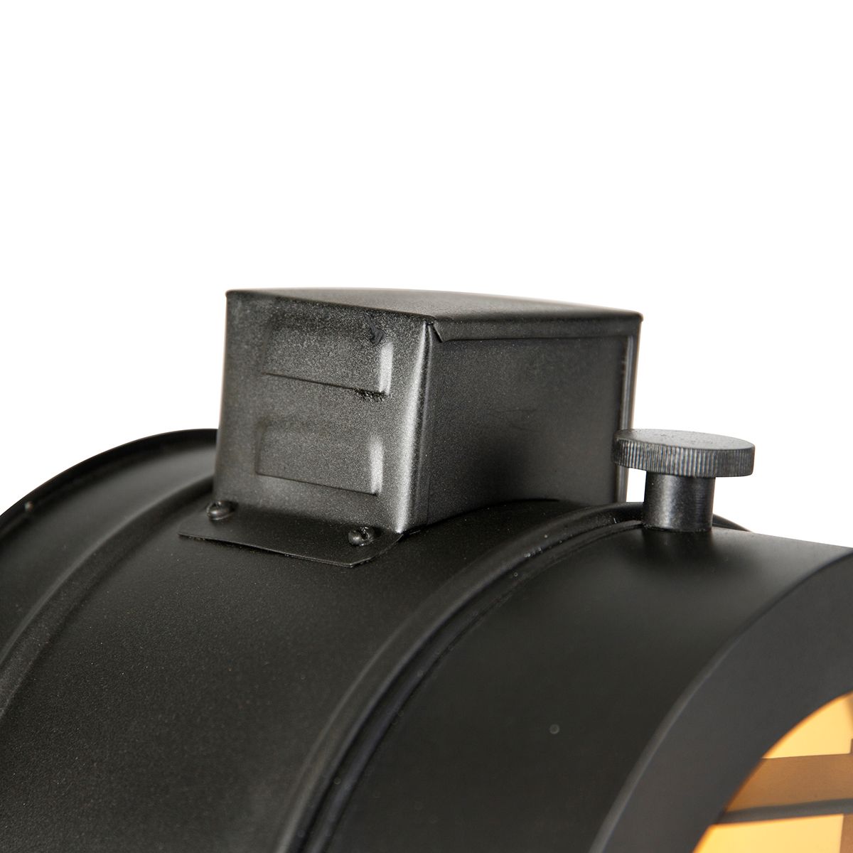 Tripod vloerlamp zwart met hout studiospot - Radient