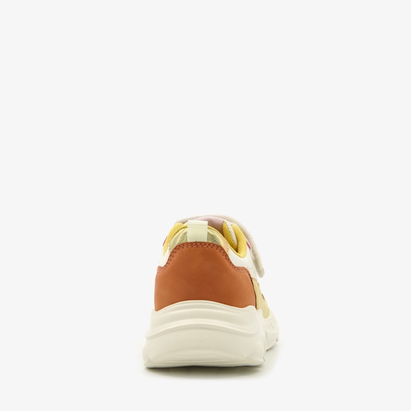 Blue Box meisjes dad sneakers wit geel