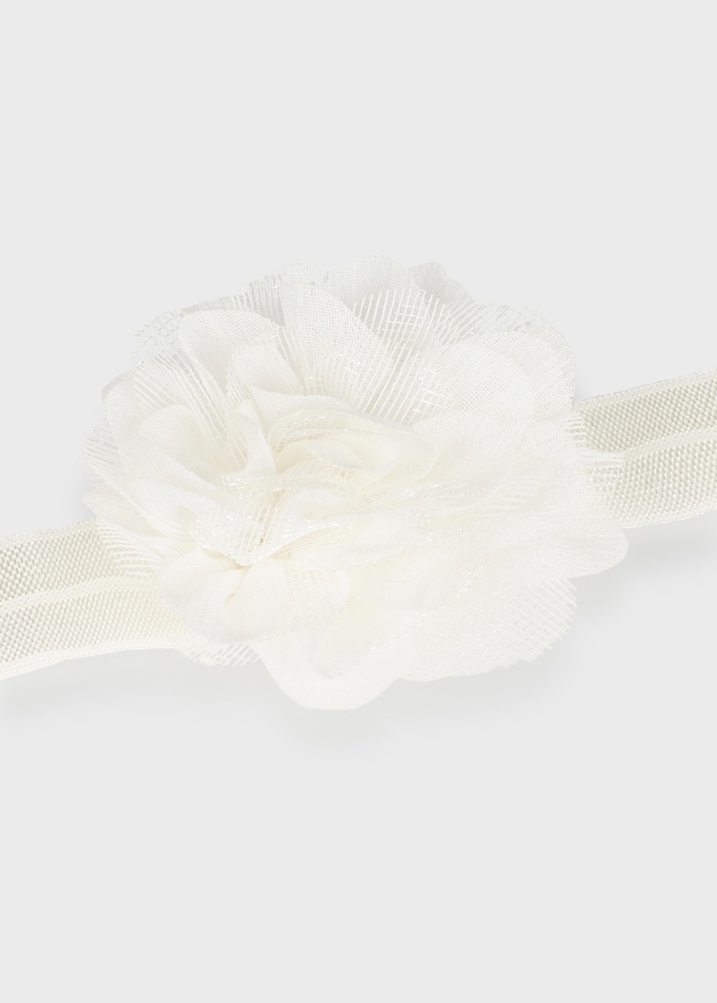 Conjunto de faixa de cabelo e presilha para recém-nascido, branco