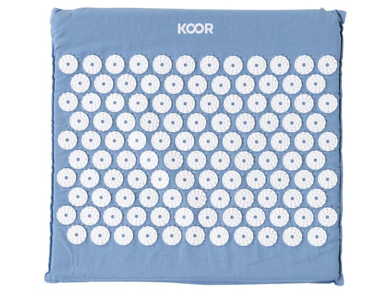 KOOR Akupressur-Fussmatte Blau/Weiss Stachelmatte für die Füsse